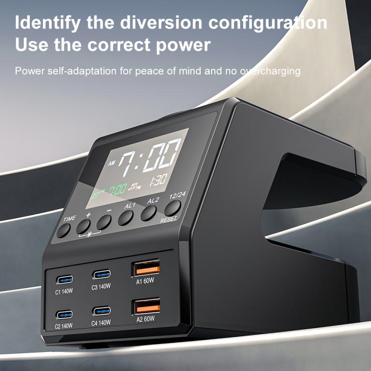 9 in 1 240W Multifunctional Multi-Port Charging Station with Alarm Function