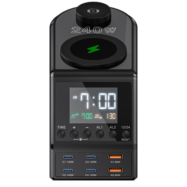 9 in 1 240W Multifunctional Multi-Port Charging Station with Alarm Function