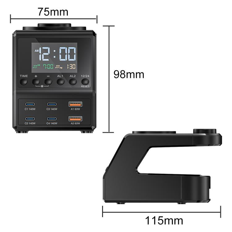 9 in 1 240W Multifunctional Multi-Port Charging Station with Alarm Function