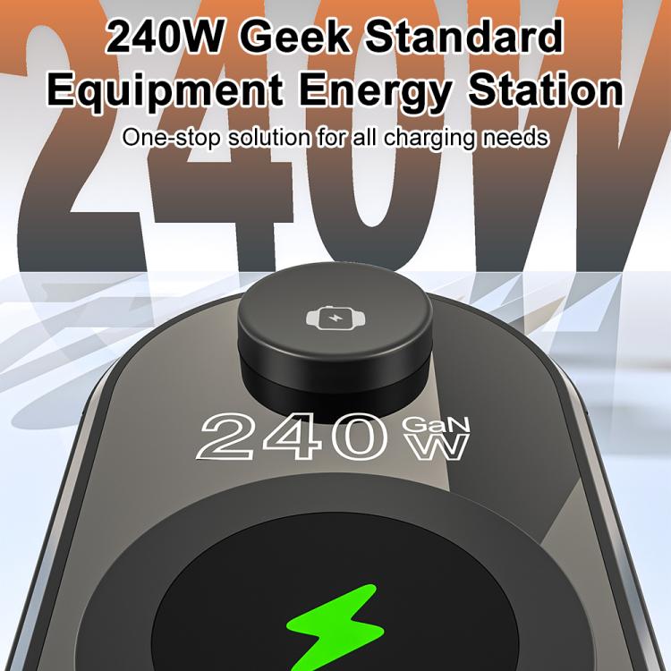 9 in 1 240W Multifunctional Multi-Port Charging Station with Alarm Function