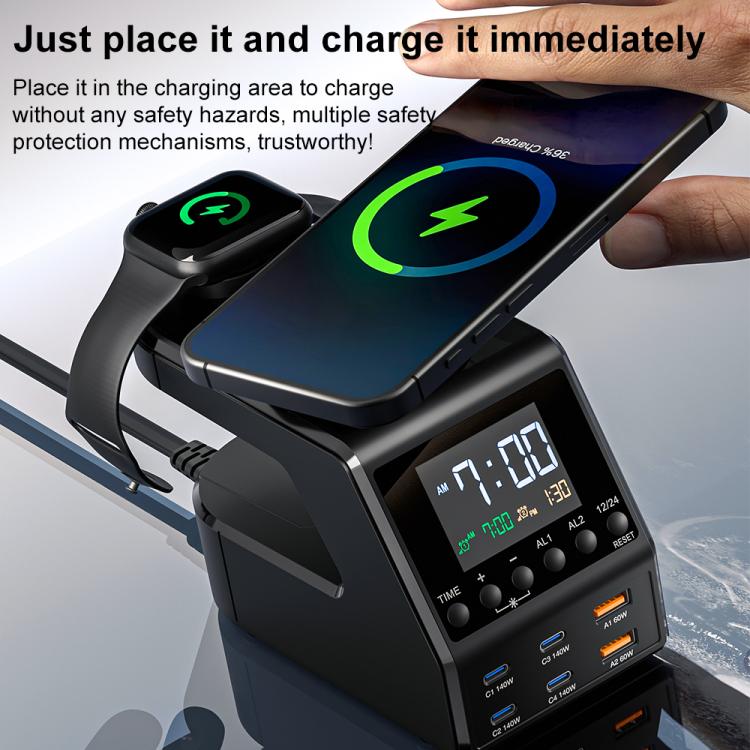 9 in 1 240W Multifunctional Multi-Port Charging Station with Alarm Function