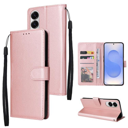 3-Card Slots Multifunctional Leather Phone Case, For Galaxy S26 FE / S25 FE 5G, For Galaxy S26+ 5G, For Galaxy S26 Ultra 5G, For Galaxy S26 5G, For Galaxy S25 Edge 5G