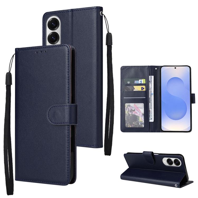 3-Card Slots Multifunctional Leather Phone Case, For Galaxy S26 FE / S25 FE 5G, For Galaxy S26+ 5G, For Galaxy S26 Ultra 5G, For Galaxy S26 5G, For Galaxy S25 Edge 5G