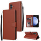 3-Card Slots Multifunctional Leather Phone Case, For Galaxy S26 FE / S25 FE 5G, For Galaxy S26+ 5G, For Galaxy S26 Ultra 5G, For Galaxy S26 5G, For Galaxy S25 Edge 5G