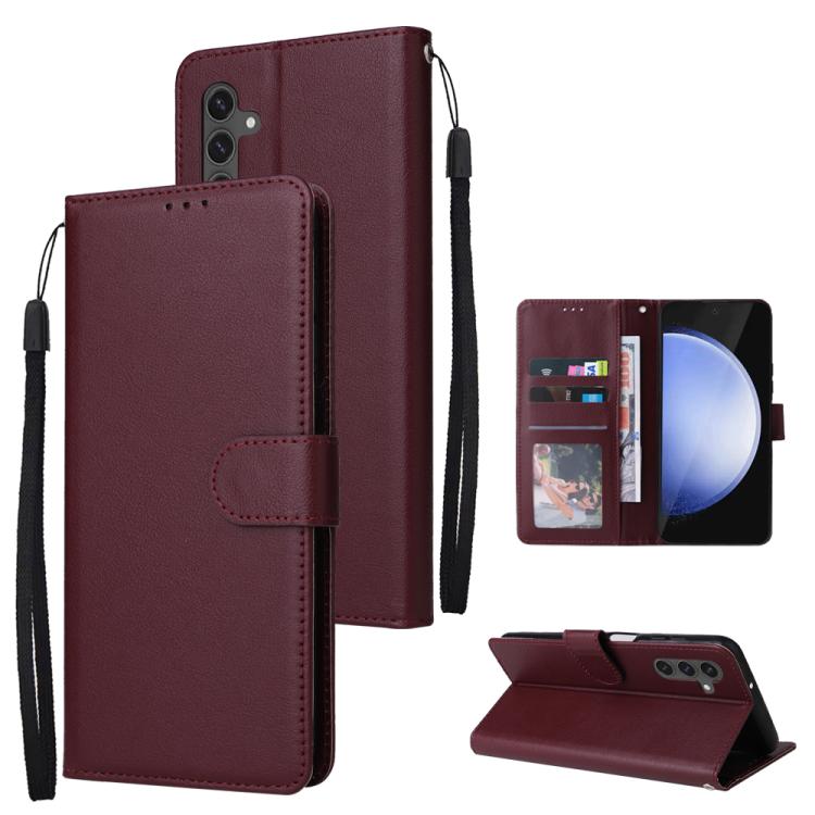 3-Card Slots Multifunctional Leather Phone Case, For Galaxy S26 FE / S25 FE 5G, For Galaxy S26+ 5G, For Galaxy S26 Ultra 5G, For Galaxy S26 5G, For Galaxy S25 Edge 5G