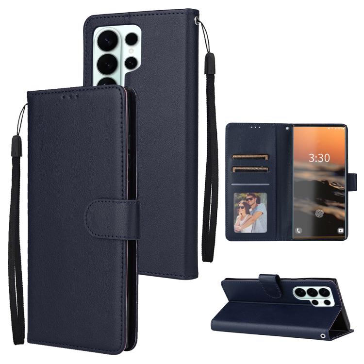 3-Card Slots Multifunctional Leather Phone Case, For Samsung Galaxy S26+ 5G, For Samsung Galaxy S26 Ultra 5G, For Samsung Galaxy S26 5G, For Samsung Galaxy S25 FE 5G, For Samsung Galaxy S25 Edge 5G