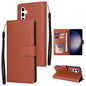 3-Card Slots Multifunctional Leather Phone Case, For Galaxy S26 FE / S25 FE 5G, For Galaxy S26+ 5G, For Galaxy S26 Ultra 5G, For Galaxy S26 5G, For Galaxy S25 Edge 5G