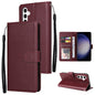 3-Card Slots Multifunctional Leather Phone Case, For Galaxy S26 FE / S25 FE 5G, For Galaxy S26+ 5G, For Galaxy S26 Ultra 5G, For Galaxy S26 5G, For Galaxy S25 Edge 5G