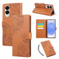 Rose Flower Embossed 3-Card Slots Leather Phone Case, For Samsung Galaxy S26+ 5G, For Samsung Galaxy S26 Ultra 5G, For Samsung Galaxy S26 5G, For Samsung Galaxy S25 FE 5G, For Samsung Galaxy S25 Edge 5G, For Samsung Galaxy S25 / S24 5G                 ...
