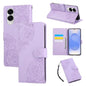 Rose Flower Embossed 3-Card Slots Leather Phone Case, For Samsung Galaxy S26+ 5G, For Samsung Galaxy S26 Ultra 5G, For Samsung Galaxy S26 5G, For Samsung Galaxy S25 FE 5G, For Samsung Galaxy S25 Edge 5G, For Samsung Galaxy S25 / S24 5G                 ...
