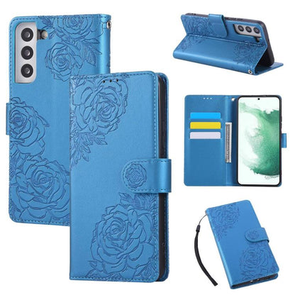 Rose Flower Embossed 3-Card Slots Leather Phone Case, For Samsung Galaxy S24 Ultra 5G, For Samsung Galaxy S23 FE 5G, For Samsung Galaxy S23 Ultra 5G, For Samsung Galaxy S23+ 5G, For Samsung Galaxy S23 5G, For Samsung Galaxy S22 Ultra 5G                ...