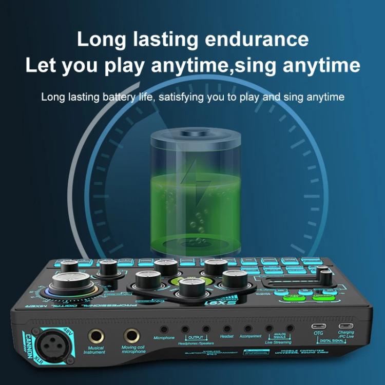 SX91 Multi-function Professional Mixer Mobile Phone Computer Live Streaming Sound Card
