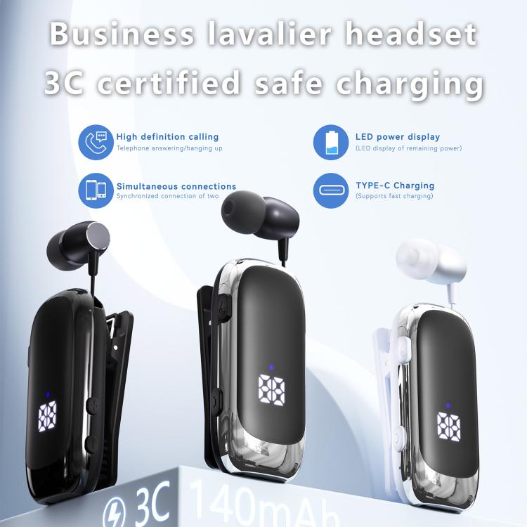 K88 Business Lavalier Single Ear Bluetooth Earphones
