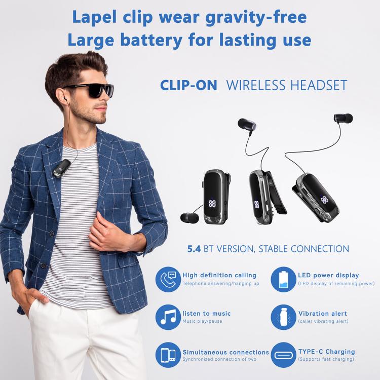 K88 Business Lavalier Single Ear Bluetooth Earphones