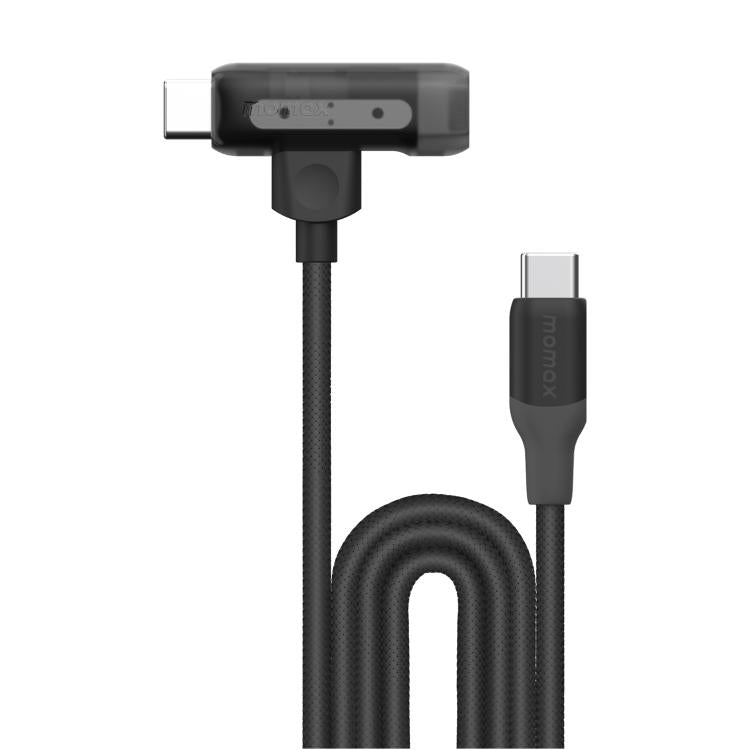 MOMAX DL56 1-Link Flow 60W Type-C to Type-C and 8 Pin Fast Charging Cable, Length:1.5m