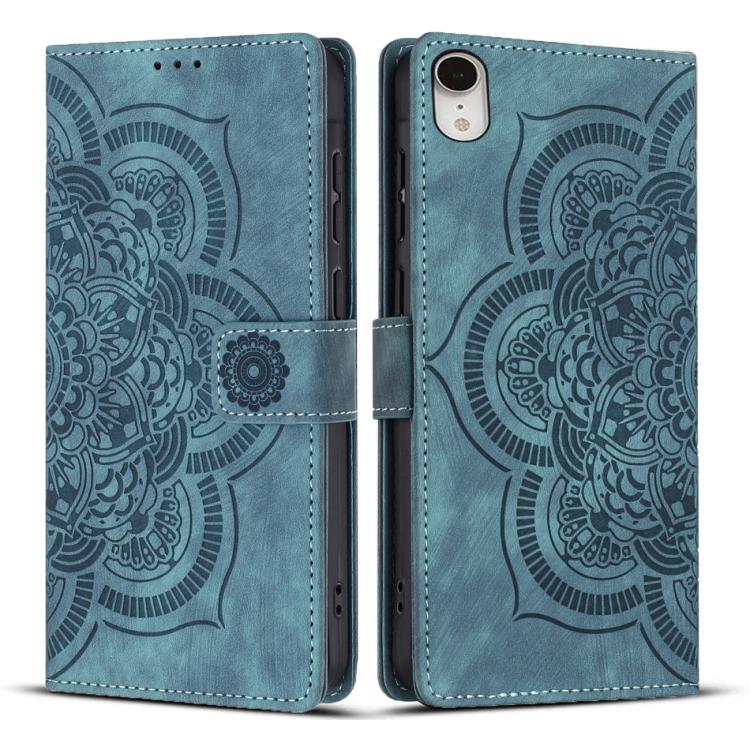 Mandala Embossed Retro Frosted Leather Phone Case