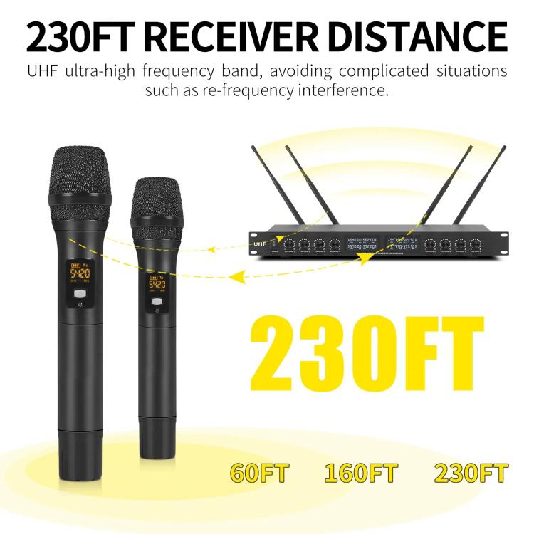 YT8 Wireless 8 Channel UHF Handheld Microphone for Stage Show