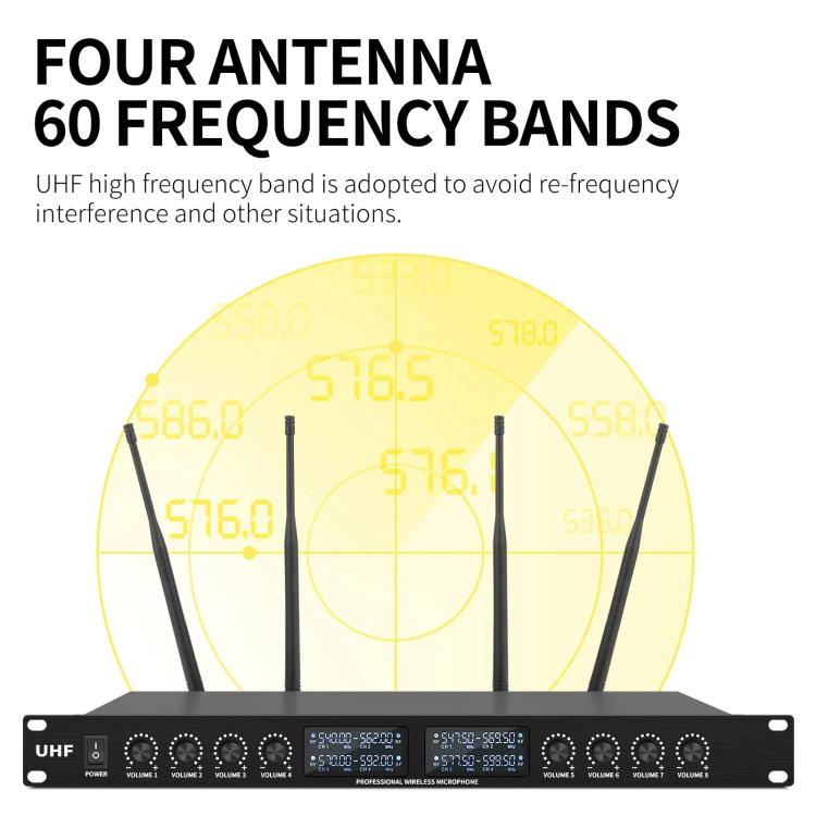 YT8 Wireless 8 Channel UHF Handheld Microphone for Stage Show