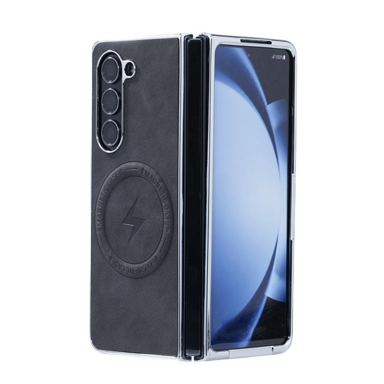 Electroplated PC Sheepskin Invisible Magnetic MagSafe Folding Phone Case