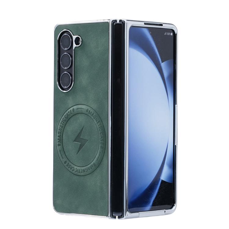 Electroplated PC Sheepskin Invisible Magnetic MagSafe Folding Phone Case