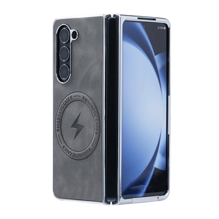 Electroplated PC Sheepskin Invisible Magnetic MagSafe Folding Phone Case