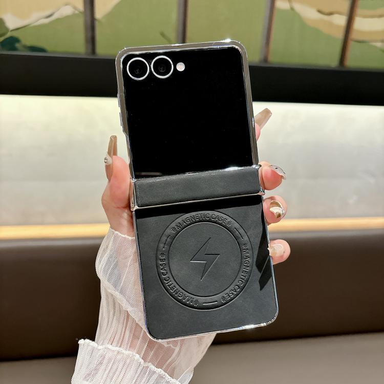 Electroplated PC Sheepskin Invisible Magnetic MagSafe Folding Phone Case