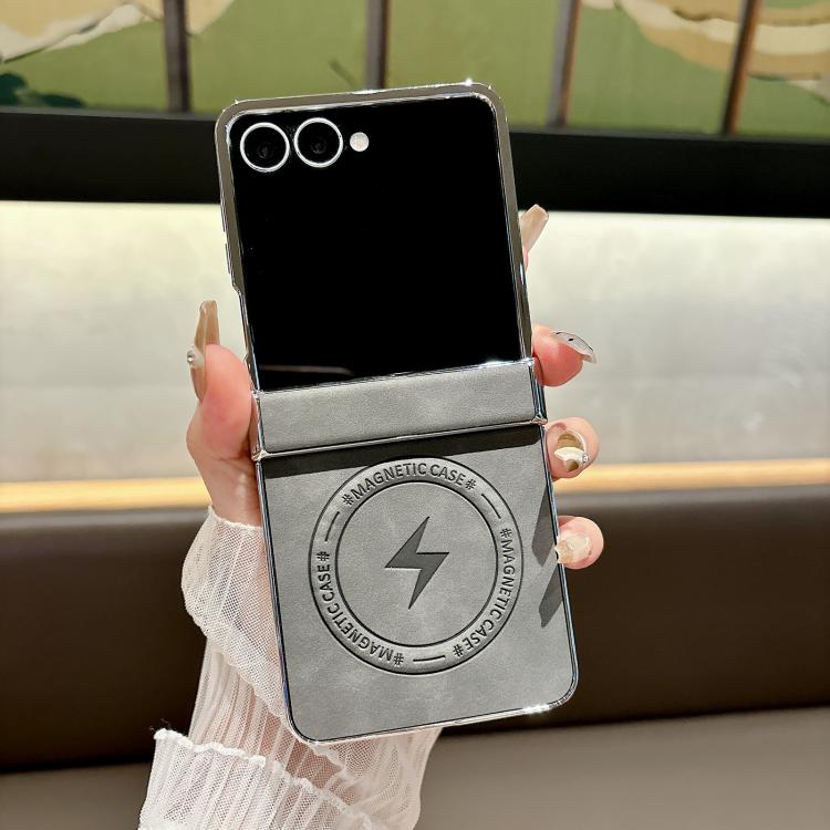 Electroplated PC Sheepskin Invisible Magnetic MagSafe Folding Phone Case