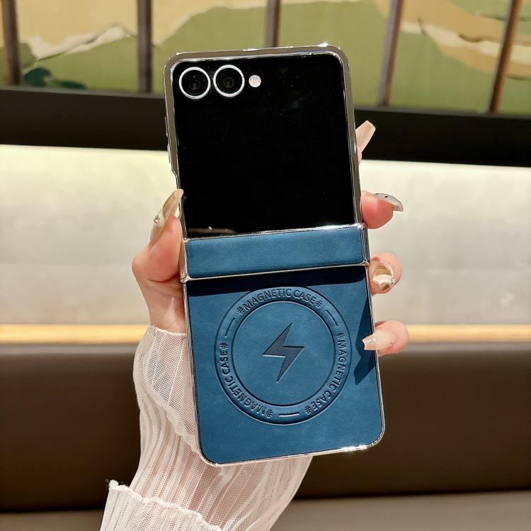 Electroplated PC Sheepskin Invisible Magnetic MagSafe Folding Phone Case