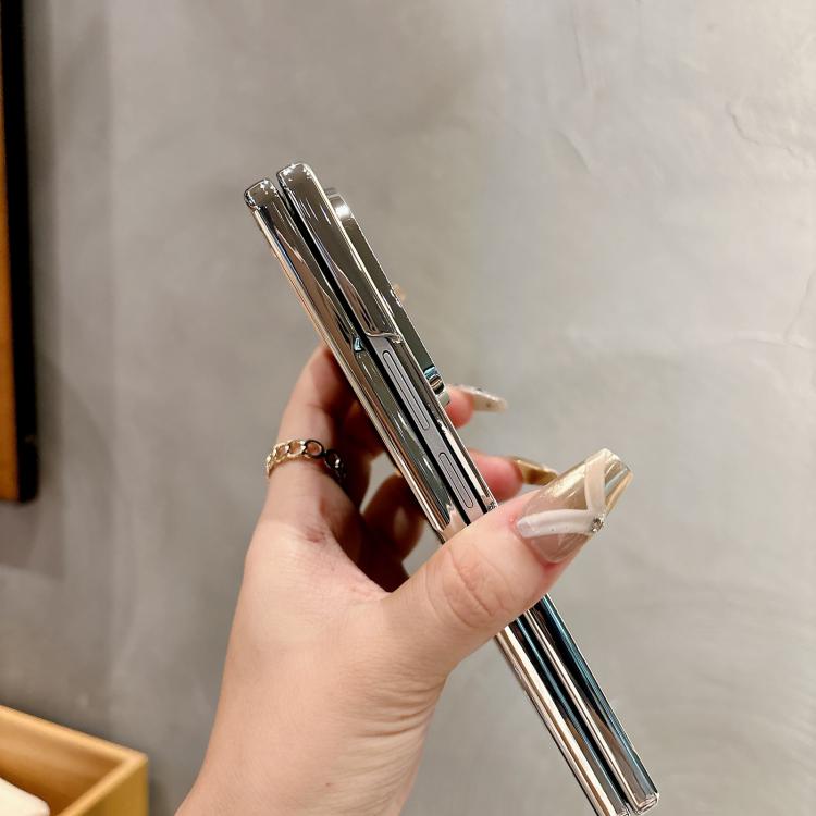 Electroplated PC Sheepskin Invisible Magnetic MagSafe Folding Phone Case