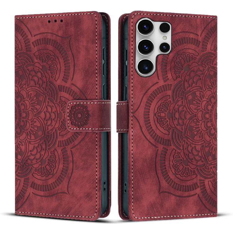 Mandala Embossed Retro Frosted Leather Phone Case, For Samsung Galaxy S26+ 5G, For Samsung Galaxy S26 Edge 5G, For Samsung Galaxy S26 Ultra 5G, For Samsung Galaxy S26 5G, For Samsung Galaxy S25 FE 5G, For Samsung Galaxy S25 Edge 5G                     ...