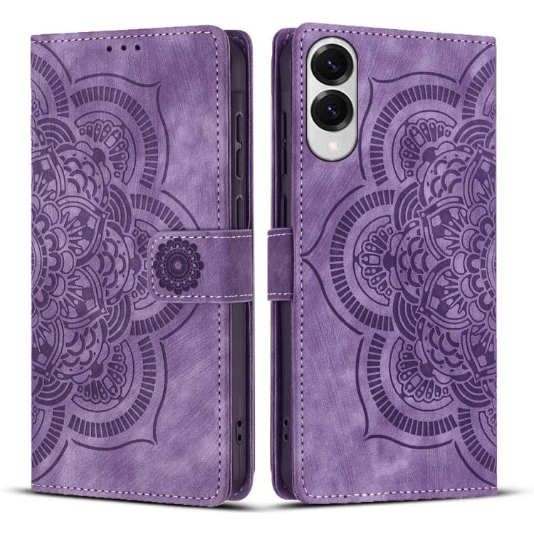 Mandala Embossed Retro Frosted Leather Phone Case, For Galaxy S26 FE 5G, For Samsung Galaxy S26+ 5G, For Samsung Galaxy S26 Edge 5G, For Samsung Galaxy S26 Ultra 5G, For Samsung Galaxy S26 5G, For Samsung Galaxy S25 FE 5G, For Samsung Galaxy S25 Edge 5...