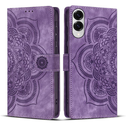 Mandala Embossed Retro Frosted Leather Phone Case, For Galaxy S26 FE 5G, For Samsung Galaxy S26+ 5G, For Samsung Galaxy S26 Edge 5G, For Samsung Galaxy S26 Ultra 5G, For Samsung Galaxy S26 5G, For Samsung Galaxy S25 FE 5G, For Samsung Galaxy S25 Edge 5...