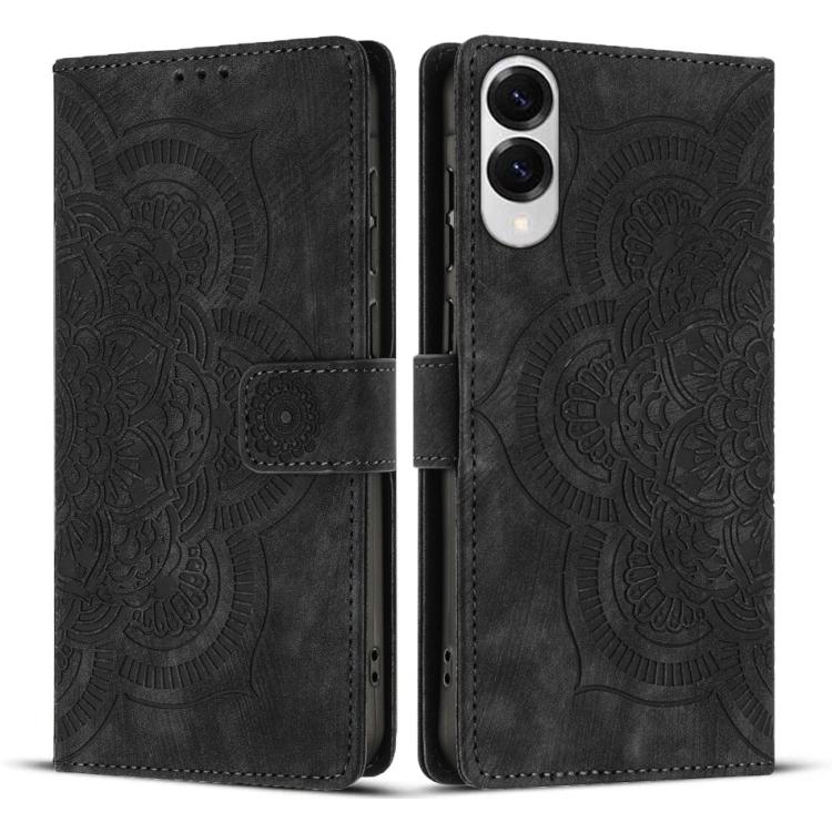 Mandala Embossed Retro Frosted Leather Phone Case, For Galaxy S26 FE 5G, For Samsung Galaxy S26+ 5G, For Samsung Galaxy S26 Edge 5G, For Samsung Galaxy S26 Ultra 5G, For Samsung Galaxy S26 5G, For Samsung Galaxy S25 FE 5G, For Samsung Galaxy S25 Edge 5...