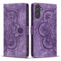 Mandala Embossed Retro Frosted Leather Phone Case, For Samsung Galaxy S25 Ultra 5G, For Samsung Galaxy S24 FE 5G, For Samsung Galaxy S24 Ultra 5G, For Samsung Galaxy S24+ 5G, For Samsung Galaxy S24 5G, For Samsung Galaxy S23 FE 5G                      ...