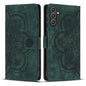 Mandala Embossed Retro Frosted Leather Phone Case, For Samsung Galaxy S25 Ultra 5G, For Samsung Galaxy S24 FE 5G, For Samsung Galaxy S24 Ultra 5G, For Samsung Galaxy S24+ 5G, For Samsung Galaxy S24 5G, For Samsung Galaxy S23 FE 5G                      ...