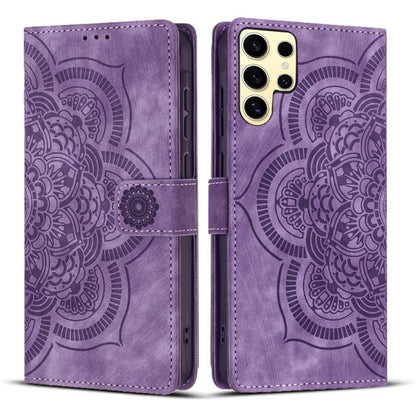 Mandala Embossed Retro Frosted Leather Phone Case, For Samsung Galaxy S25 Ultra 5G, For Samsung Galaxy S24 FE 5G, For Samsung Galaxy S24 Ultra 5G, For Samsung Galaxy S24+ 5G, For Samsung Galaxy S24 5G, For Samsung Galaxy S23 FE 5G                      ...