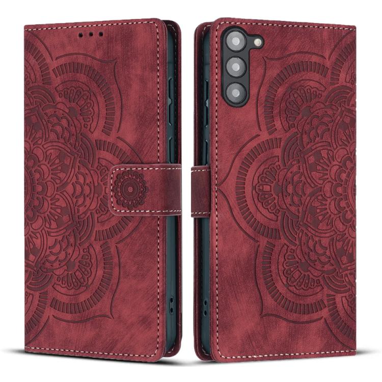 Mandala Embossed Retro Frosted Leather Phone Case, For Samsung Galaxy S25 Ultra 5G, For Samsung Galaxy S24 FE 5G, For Samsung Galaxy S24 Ultra 5G, For Samsung Galaxy S24+ 5G, For Samsung Galaxy S24 5G, For Samsung Galaxy S23 FE 5G                      ...