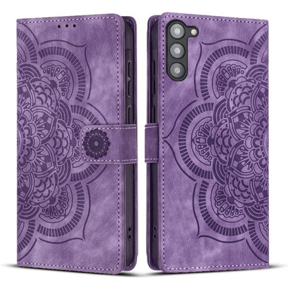 Mandala Embossed Retro Frosted Leather Phone Case, For Samsung Galaxy S25 Ultra 5G, For Samsung Galaxy S24 FE 5G, For Samsung Galaxy S24 Ultra 5G, For Samsung Galaxy S24+ 5G, For Samsung Galaxy S24 5G, For Samsung Galaxy S23 FE 5G                      ...