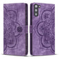 Mandala Embossed Retro Frosted Leather Phone Case, For Samsung Galaxy S25 Ultra 5G, For Samsung Galaxy S24 FE 5G, For Samsung Galaxy S24 Ultra 5G, For Samsung Galaxy S24+ 5G, For Samsung Galaxy S24 5G, For Samsung Galaxy S23 FE 5G                      ...