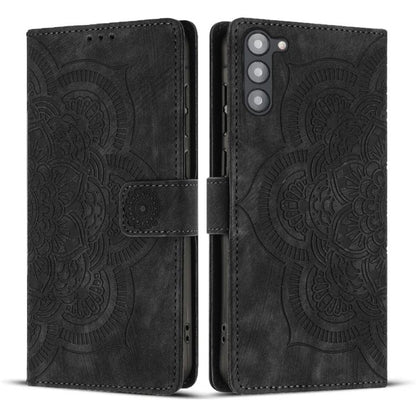 Mandala Embossed Retro Frosted Leather Phone Case, For Samsung Galaxy S25 Ultra 5G, For Samsung Galaxy S24 FE 5G, For Samsung Galaxy S24 Ultra 5G, For Samsung Galaxy S24+ 5G, For Samsung Galaxy S24 5G, For Samsung Galaxy S23 FE 5G                      ...