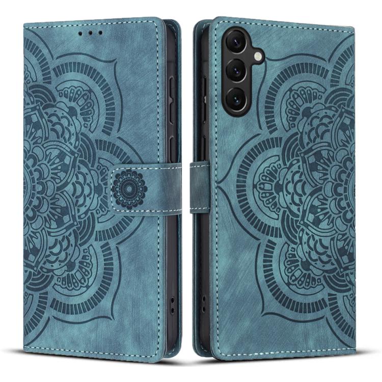Mandala Embossed Retro Frosted Leather Phone Case, For Samsung Galaxy S25 Ultra 5G, For Samsung Galaxy S24 FE 5G, For Samsung Galaxy S24 Ultra 5G, For Samsung Galaxy S24+ 5G, For Samsung Galaxy S24 5G, For Samsung Galaxy S23 FE 5G                      ...