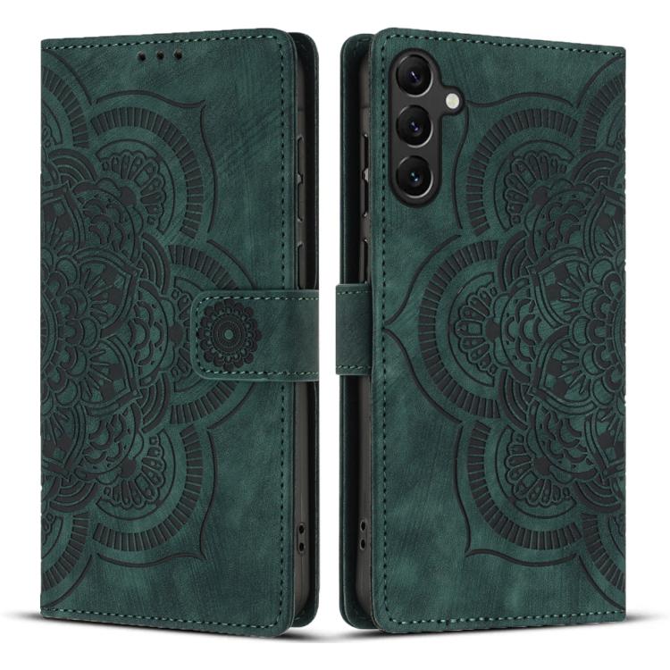 Mandala Embossed Retro Frosted Leather Phone Case, For Samsung Galaxy S25 Ultra 5G, For Samsung Galaxy S24 FE 5G, For Samsung Galaxy S24 Ultra 5G, For Samsung Galaxy S24+ 5G, For Samsung Galaxy S24 5G, For Samsung Galaxy S23 FE 5G                      ...