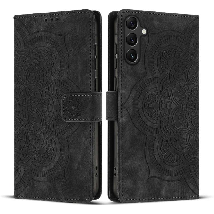 Mandala Embossed Retro Frosted Leather Phone Case, For Samsung Galaxy S25 Ultra 5G, For Samsung Galaxy S24 FE 5G, For Samsung Galaxy S24 Ultra 5G, For Samsung Galaxy S24+ 5G, For Samsung Galaxy S24 5G, For Samsung Galaxy S23 FE 5G                      ...