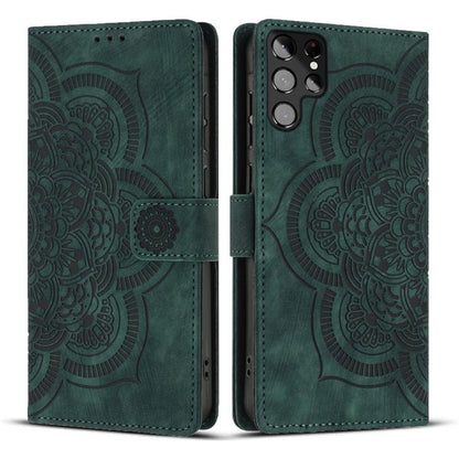 Mandala Embossed Retro Frosted Leather Phone Case, For Samsung Galaxy S20 FE, For Samsung Galaxy S22 Ultra 5G, For Samsung Galaxy S22+ 5G, For Samsung Galaxy S22 5G, For Samsung Galaxy S21 FE 5G, For Samsung Galaxy S21 5G, For Samsung Galaxy S21+ 5G   ...