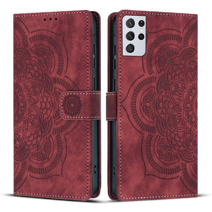 Mandala Embossed Retro Frosted Leather Phone Case, For Samsung Galaxy S20 FE, For Samsung Galaxy S22 Ultra 5G, For Samsung Galaxy S22+ 5G, For Samsung Galaxy S22 5G, For Samsung Galaxy S21 FE 5G, For Samsung Galaxy S21 5G, For Samsung Galaxy S21+ 5G   ...