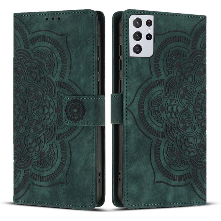 Mandala Embossed Retro Frosted Leather Phone Case, For Samsung Galaxy S20 FE, For Samsung Galaxy S22 Ultra 5G, For Samsung Galaxy S22+ 5G, For Samsung Galaxy S22 5G, For Samsung Galaxy S21 FE 5G, For Samsung Galaxy S21 5G, For Samsung Galaxy S21+ 5G   ...