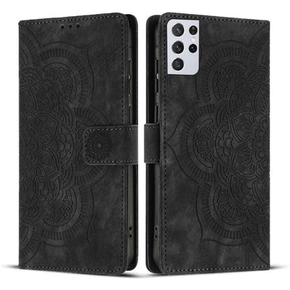 Mandala Embossed Retro Frosted Leather Phone Case, For Samsung Galaxy S20 FE, For Samsung Galaxy S22 Ultra 5G, For Samsung Galaxy S22+ 5G, For Samsung Galaxy S22 5G, For Samsung Galaxy S21 FE 5G, For Samsung Galaxy S21 5G, For Samsung Galaxy S21+ 5G   ...