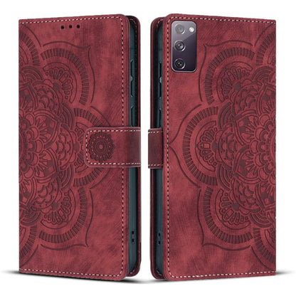 Mandala Embossed Retro Frosted Leather Phone Case, For Samsung Galaxy S20 FE, For Samsung Galaxy S22 Ultra 5G, For Samsung Galaxy S22+ 5G, For Samsung Galaxy S22 5G, For Samsung Galaxy S21 FE 5G, For Samsung Galaxy S21 5G, For Samsung Galaxy S21+ 5G   ...