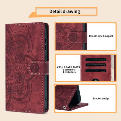 Mandala Embossed Retro Frosted Leather Phone Case, For Samsung Galaxy S20 FE, For Samsung Galaxy S22 Ultra 5G, For Samsung Galaxy S22+ 5G, For Samsung Galaxy S22 5G, For Samsung Galaxy S21 FE 5G, For Samsung Galaxy S21 5G, For Samsung Galaxy S21+ 5G   ...