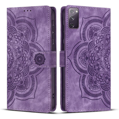 Mandala Embossed Retro Frosted Leather Phone Case, For Samsung Galaxy S20 FE, For Samsung Galaxy S22 Ultra 5G, For Samsung Galaxy S22+ 5G, For Samsung Galaxy S22 5G, For Samsung Galaxy S21 FE 5G, For Samsung Galaxy S21 5G, For Samsung Galaxy S21+ 5G   ...